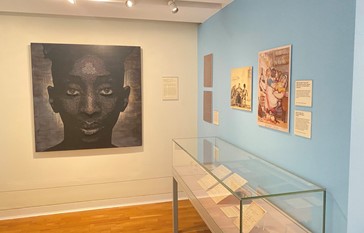 A photograph of a museum exhibition