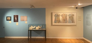 A photograph of a museum exhibition.